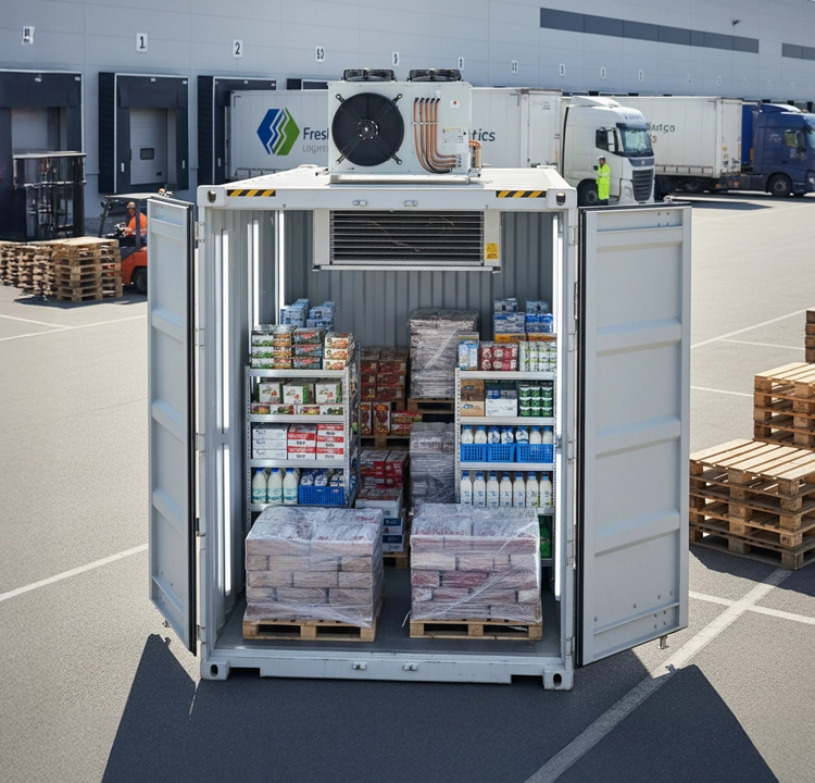 Dondurulmuş ve soğutulmuş ürünler için mobil soğuk hava deposu